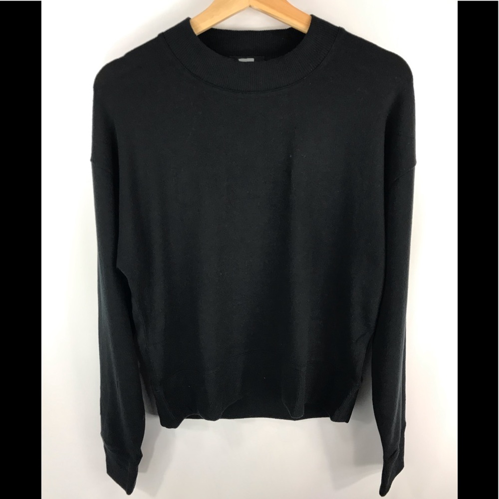 J. Crew Supercozy Black Crew Neck Pullover Sweater - Picture 2 of 3